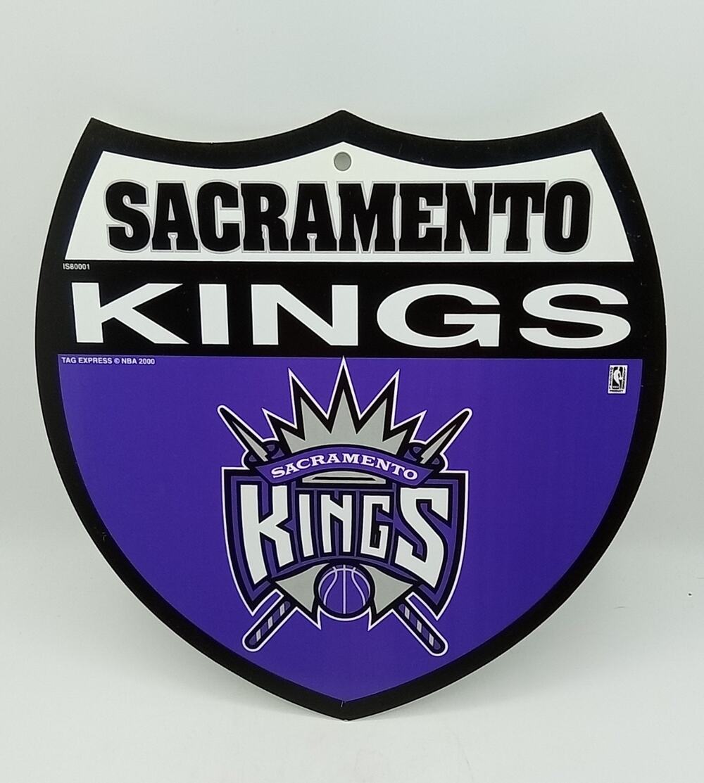Vintage 2000 Sacramento Kings NHL Rico Industries Logo 12" x 12" Plastic Sign